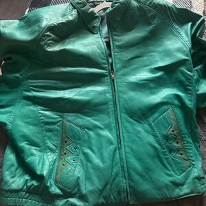 Pelle Pelle x Marc Buchanan Green Leather Jacket